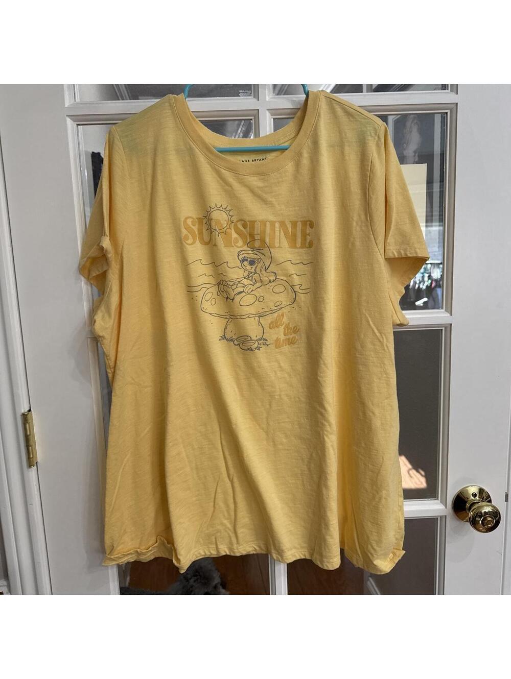 Lane Bryant Women's Yellow Tshirt